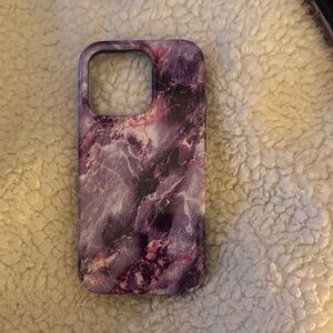 Velvet Caviar Purple Marble iPhone 15 pro Case